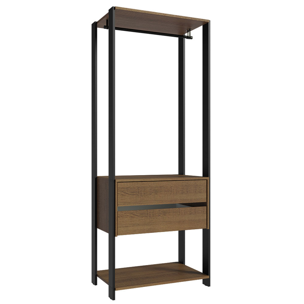 Ropero Valencia 70 cm Marrón/Negro Ropero Valencia 70 cm Marrón/Negro