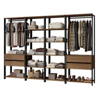 Ropero Valencia 258 cm Marrón/Negro 02