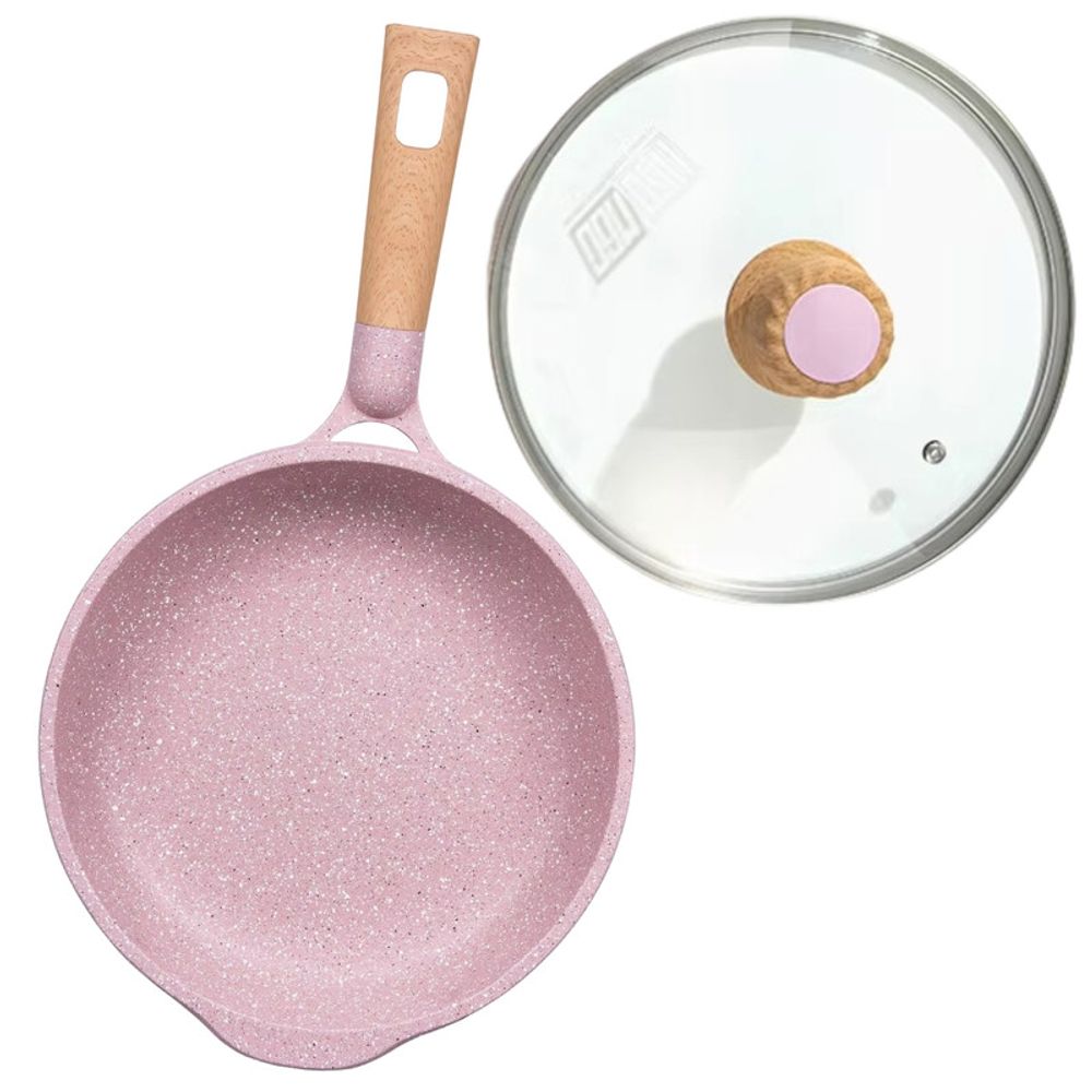 Sartén Antiadherente con Tapa - MGC N° 26 Color Rosa Sartén Antiadherente con Tapa - MGC N° 26 Color Rosa