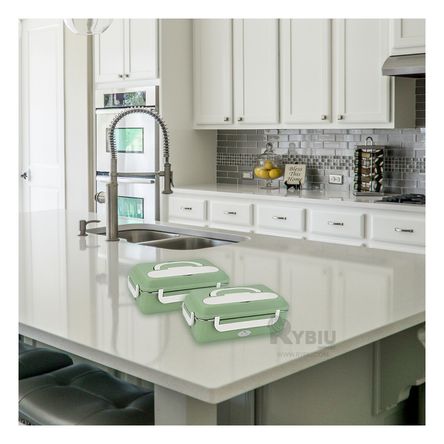 Lonchera Termica Electrica de Color Verde Y+Papel de Regalo