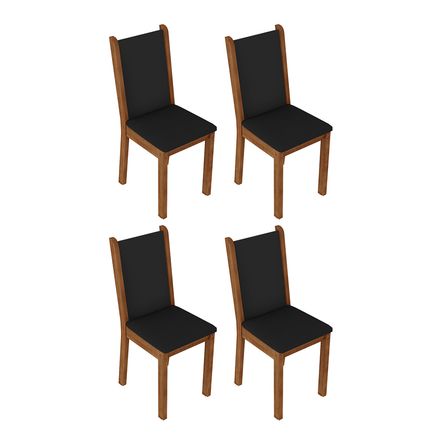 Sillas de Comedor 4291 x4 Marrón/Negro Sillas de Comedor 4291 x4 Marrón/Negro