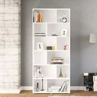 Librero Nacion Muebles Ines Color Blanco