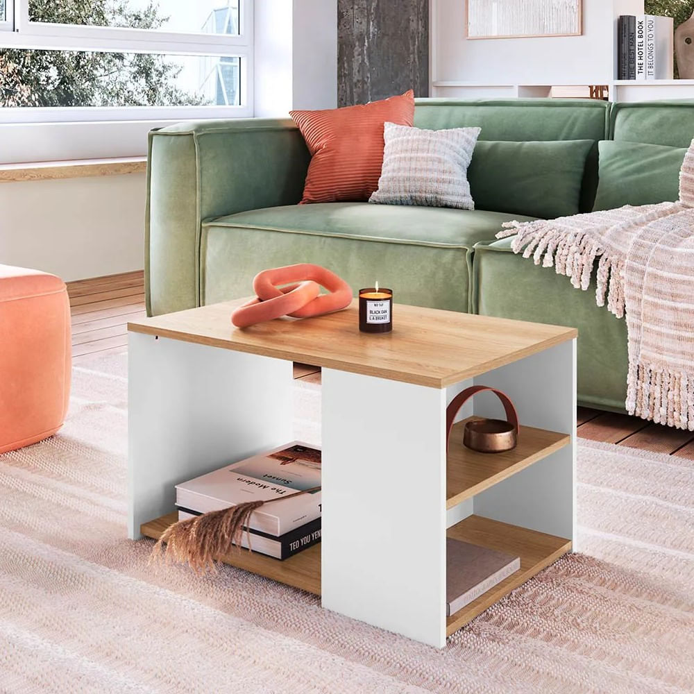 Mesa de Centro Nacion Muebles Sergey Color Blanco/Duna