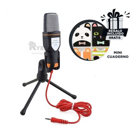 Microfono Compacto e Innovador en Color Negro Y+Agendita Microfono Compacto e Innovador en Color Negro Y+Agendita