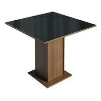 Mesa de Comedor Cuadrada 4 Puestos 5363 Marrón/Negro
