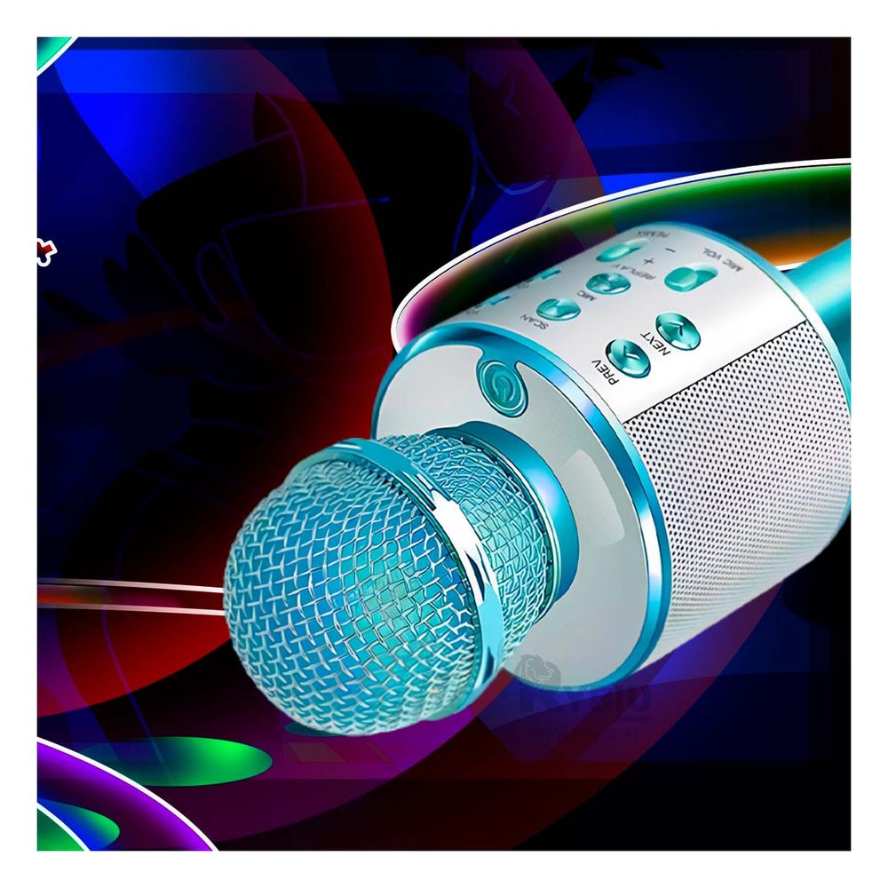 Microfono Bluetooth Multifuncional en Color Azul Microfono Bluetooth Multifuncional en Color Azul
