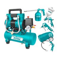 Compresora Silenciosa 6 Litros + Kit Compresor 5 Piezas Total TCS1110062-5-TATK053-1