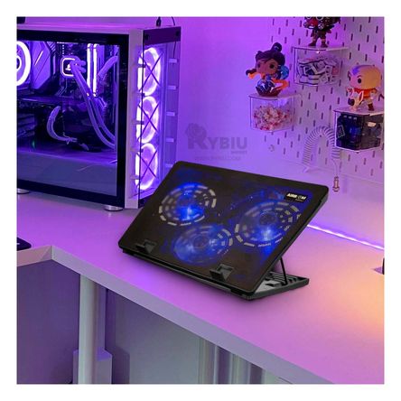 Cooler para Laptop con 3 Ventiladores de Color Negro Cooler para Laptop con 3 Ventiladores de Color Negro