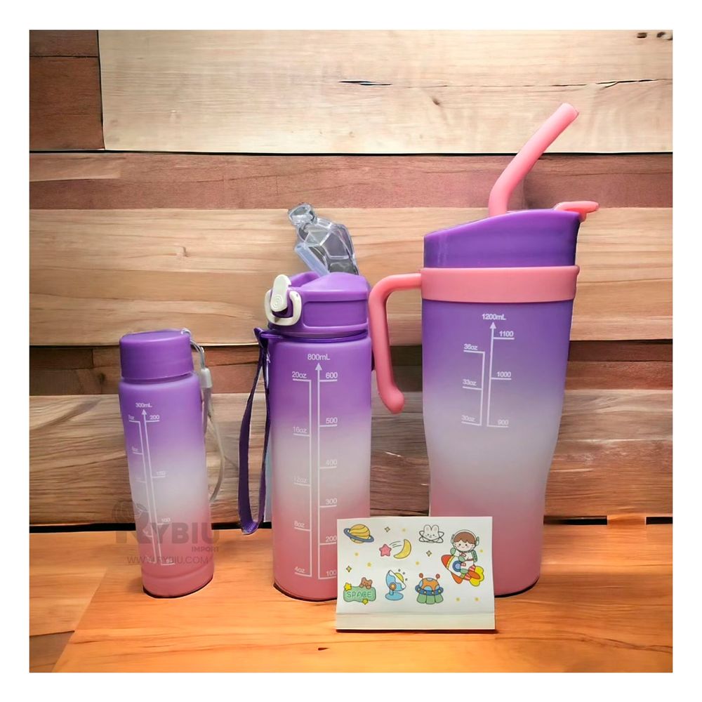 Tomatodo Trio 1200 ml 800 ml 300 ml Sticker 2D en Morado Tomatodo Trio 1200 ml 800 ml 300 ml Sticker 2D en Morado