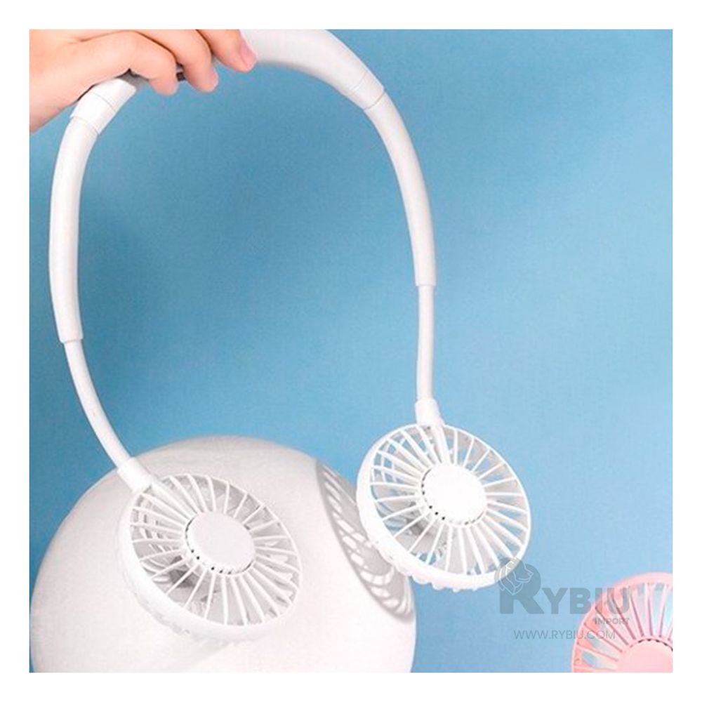 Ventilador Recargable para Cuello Color Blanco Ventilador Recargable para Cuello Color Blanco