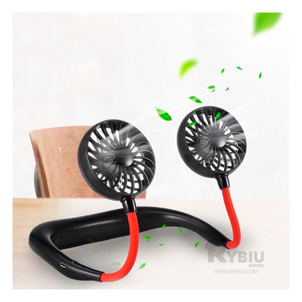 Ventilador Flexible para Cuello de Negro Y+Papel de Regalo Ventilador Flexible para Cuello de Negro Y+Papel de Regalo