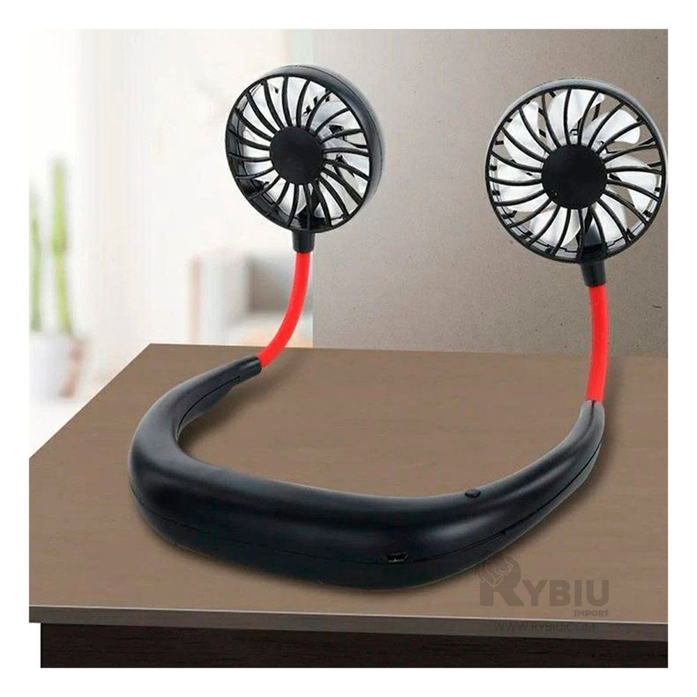 Ventilador Resistente de Cuello Practico y Liviano en Negro Ventilador Resistente de Cuello Practico y Liviano en Negro