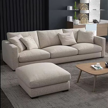Sofa Mallma Deco Mery + Banqueta Beige