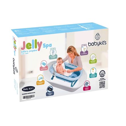 Tina Bañera Plegable JELLY SPA Con Termómetro Blue 2024 Tina Bañera Plegable JELLY SPA Con Termómetro Blue 2024