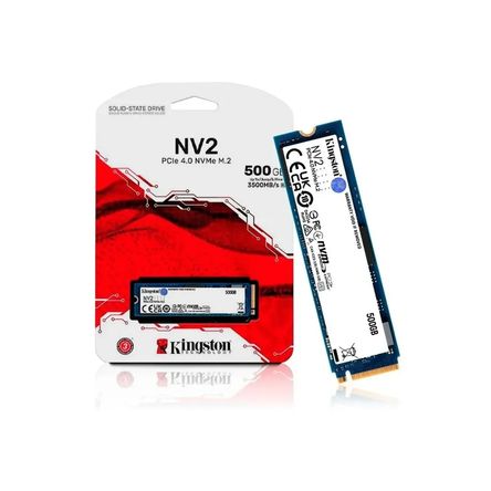 Unidad de estado sólido Kingston NV2 - M.2 2280 Interno - 500GB - PCI Express NVMe (PCI Express NVMe