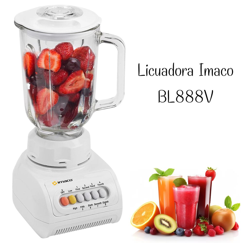 Licuadora Imaco Vaso de Vidrio BL888 - Blanco Licuadora Imaco Vaso de Vidrio BL888 - Blanco