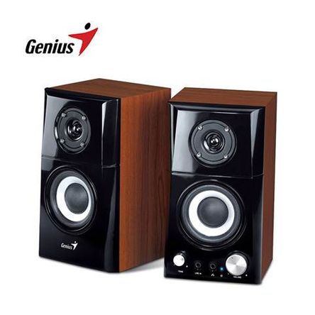 Parlante Genius SpHf500a Ii 16w 3.5mm 240v Wood Black