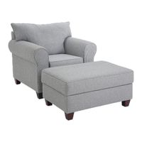 Sillon Mallma Deco Praga + Banqueta Baul Plata