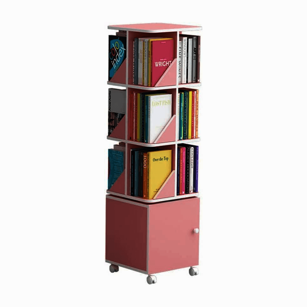Librero con Ruedas Marie Rosado AMORE HOME Librero con Ruedas Marie Rosado AMORE HOME