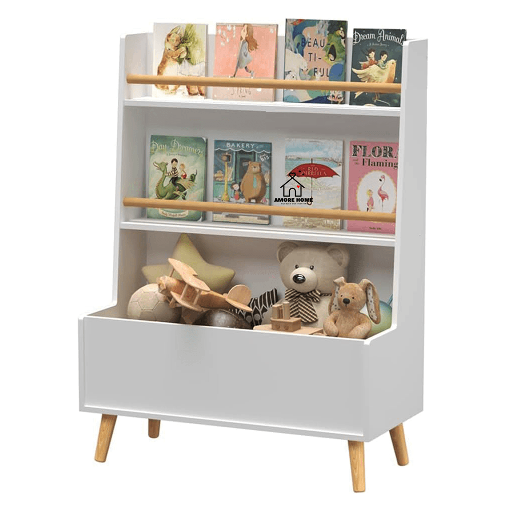 Librero Juguetero 2en1 Infantill Iray Blanco AMORE HOME Librero Juguetero 2en1 Infantill Iray Blanco AMORE HOME
