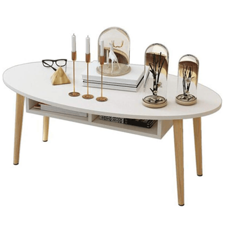 Mesa de Centro Moderna Maju Blanco AMORE HOME Mesa de Centro Moderna Maju Blanco AMORE HOME