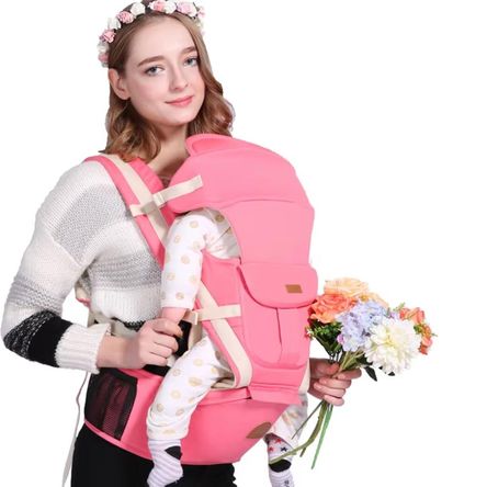 Canguro para Bebé 3 en 1 Ergonómico Multifuncional - Rosa Canguro para Bebé 3 en 1 Ergonómico Multifuncional - Rosa