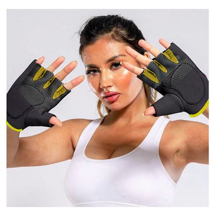 Guantes Deportivos Estandar de Neopreno en Color Amarillo