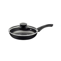 Sartén Antiadh Negro Recta Con Tapa Paris 24cm