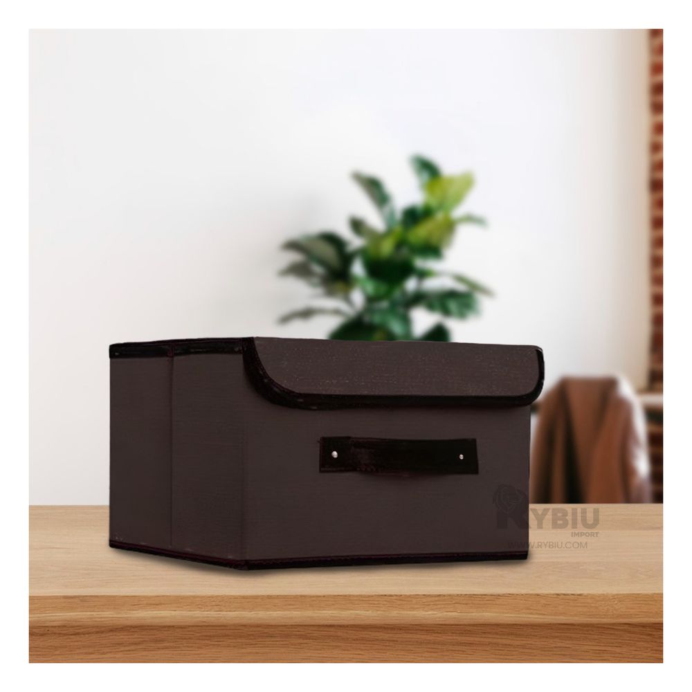 Caja Organizadora Multiuso Versatil de Tela en Tono Negro Caja Organizadora Multiuso Versatil de Tela en Tono Negro