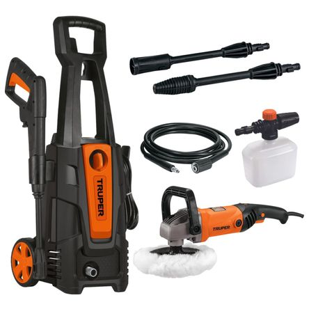 Hidrolavadora 1800 psi + Pulidora 1200w Truper 103339-16713 Hidrolavadora 1800 psi + Pulidora 1200w Truper 103339-16713