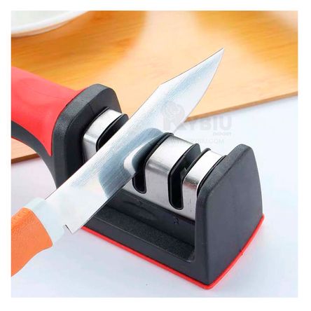 AfiladorTres Pasos Mango de Plástico Rojo Y+Agendita AfiladorTres Pasos Mango de Plástico Rojo Y+Agendita