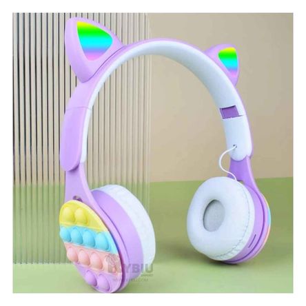 Audifonos Innovadores y Practicos en Color Lila Y+Stickers Audifonos Innovadores y Practicos en Color Lila Y+Stickers
