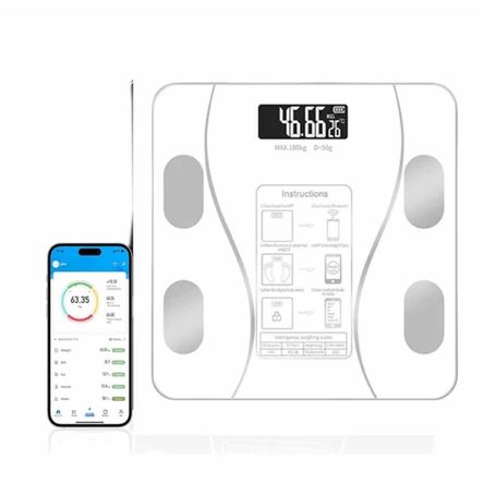 Balanza Digital Electronica Smart Inteligente Personal Bluetooth Blanco Balanza Digital Electronica Smart Inteligente Personal Bluetooth Blanco