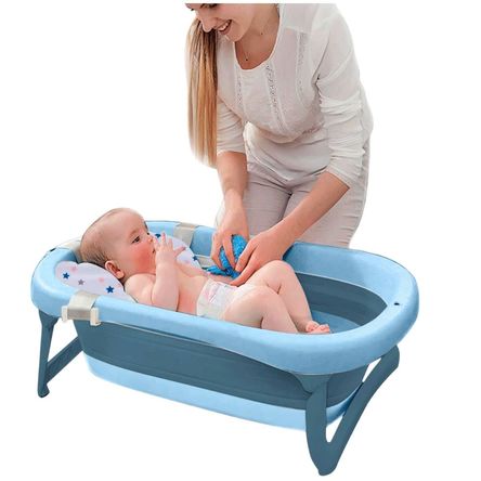 Tina Bañera Plegable JELLY SPA Con Termómetro Blue 2024 Tina Bañera Plegable JELLY SPA Con Termómetro Blue 2024