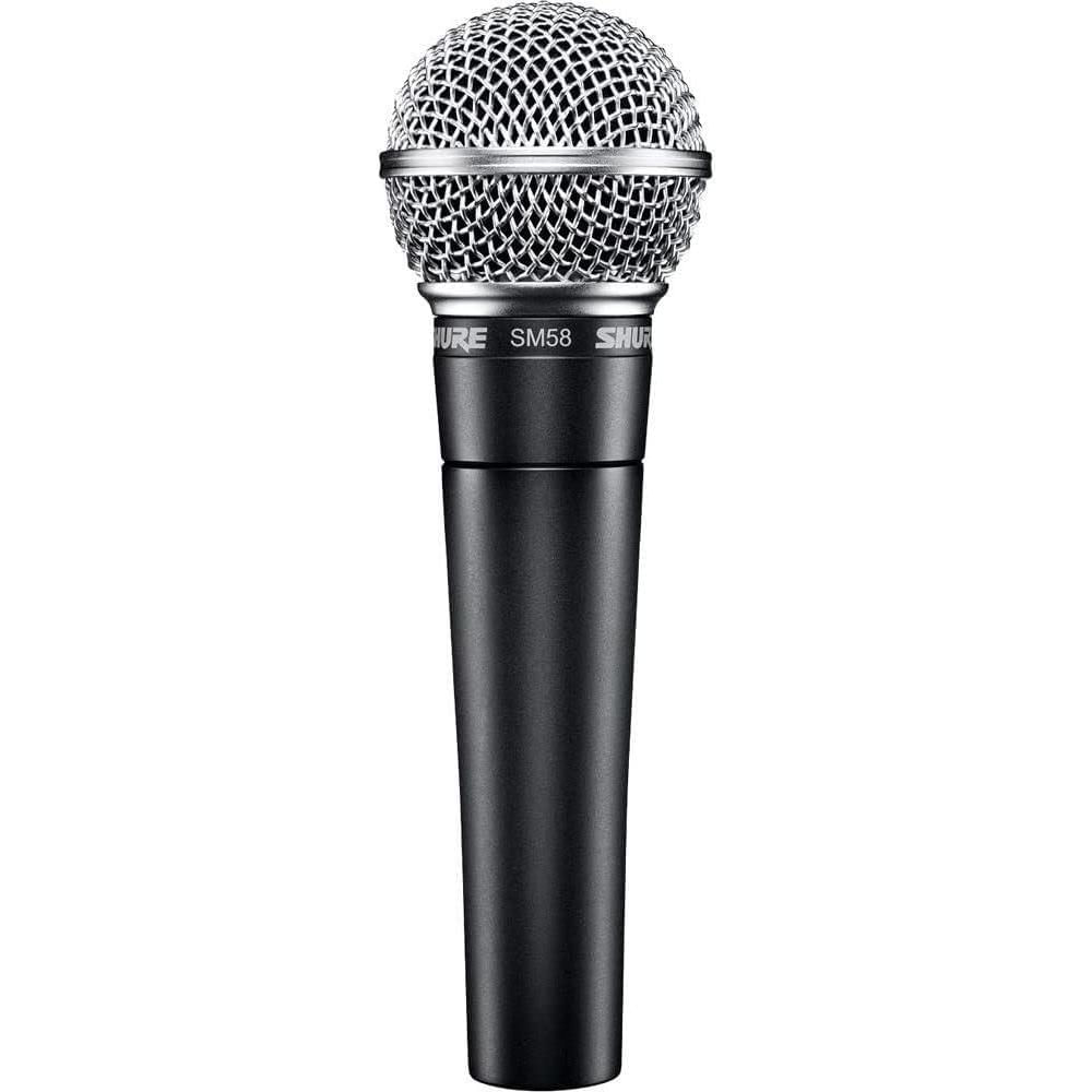 Micrófono SHURE SM58 negro, XLR, con adaptador y bolsa, para vocalistas Micrófono SHURE SM58 negro, XLR, con adaptador y bolsa, para vocalistas