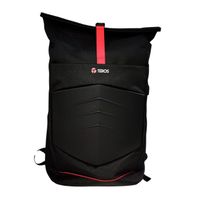 Mochila gamer Teros TE-IDS18588, Poliéster, notebook hasta 15.6"", negro+rojo