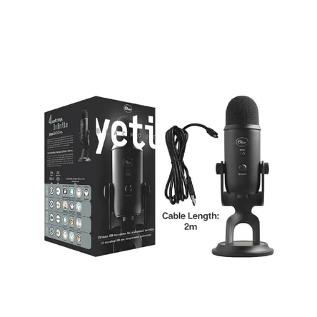 Microfono Blue Yeti Usb Streaming Cardioid Omni Bi Black Microfono Blue Yeti Usb Streaming Cardioid Omni Bi Led Black