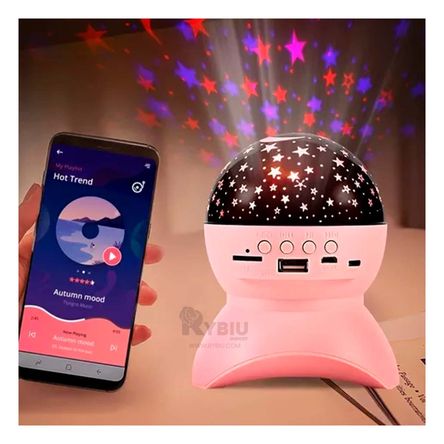 Parlante Lampara con Forma de Luna Divertido en Color Rosado Parlante Lampara con Forma de Luna Divertido en Color Rosado