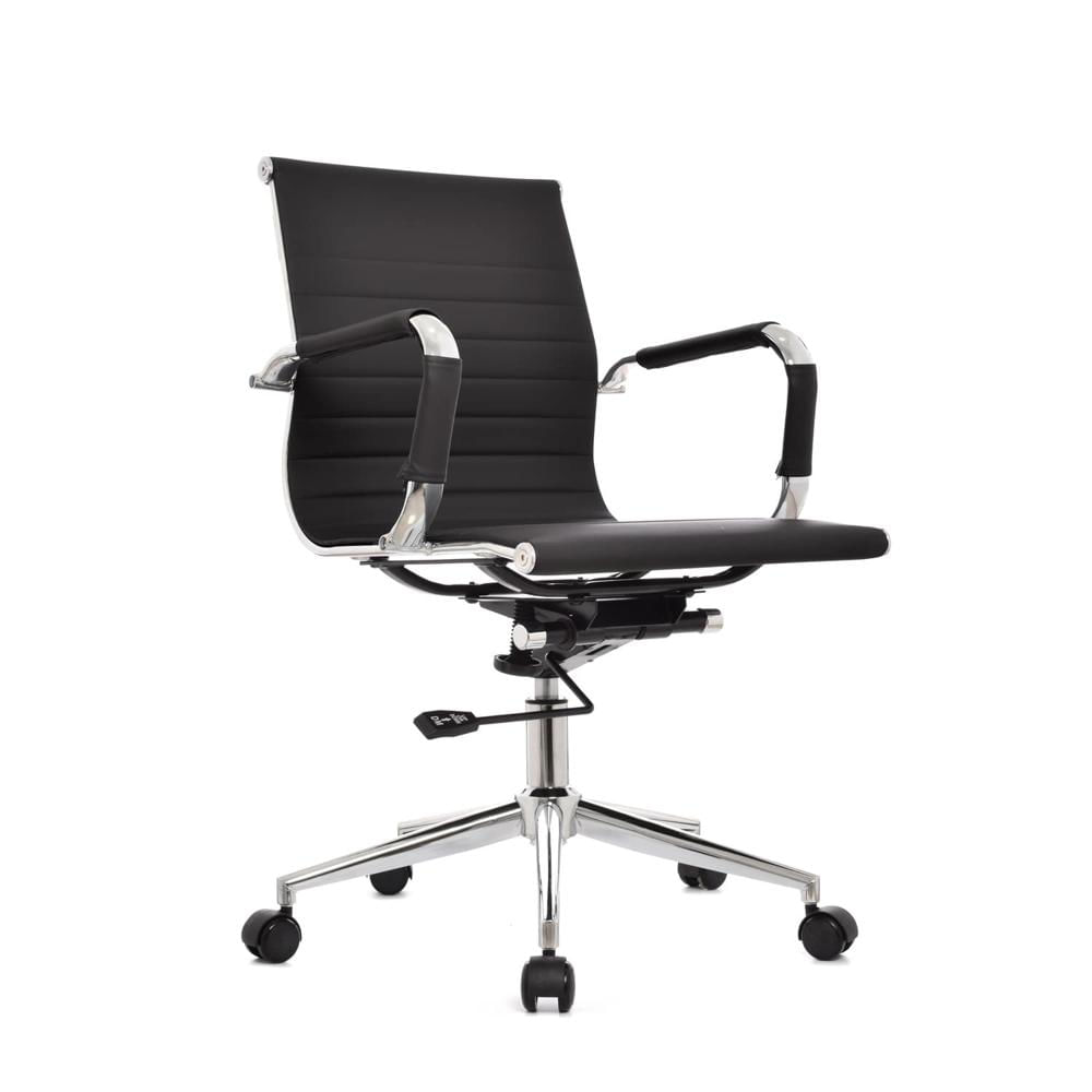 Sillón de Oficina Giratoria Boss Gerente Eco Negro  Ofideas