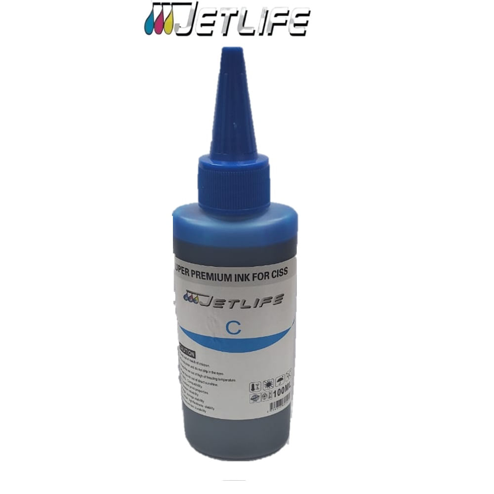 Tinta jetlife Genérica de 100ml Cian