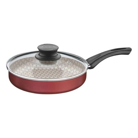 Sarten Antiadh. Recta C/Tapa Paris #24 - Tramontina Rojo Sarten Antiadh. Recta C/Tapa Paris #24 - Tramontina Rojo