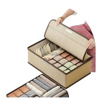 Caja de Almacenamiento para Ropa Interior con Tapa Beige