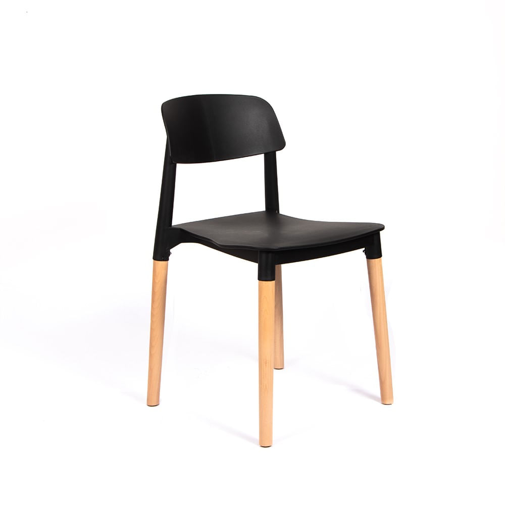 Silla con Respaldo Modelo Millan Color Negro Silla con Respaldo Modelo Millan Color Negro