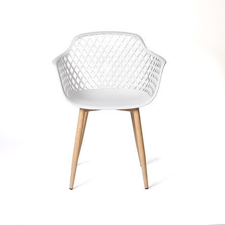 Silla con Apoyabrazos Modelo Trina Color Blanco Silla con Apoyabrazos Modelo Trina Color Blanco