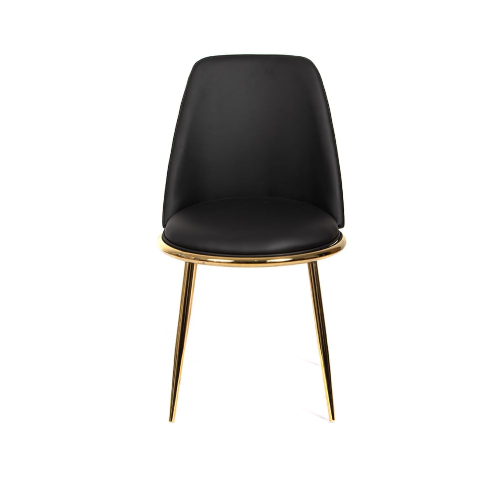 Silla con Asiento Acolchado Modelo Golden Color Negro Silla con Asiento Acolchado Modelo Golden Color Negro