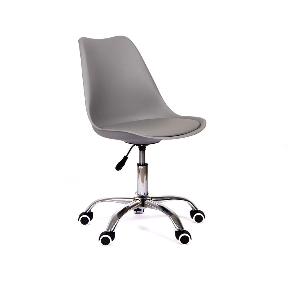 Silla Giratoria Acolchada Modelo Eames Gris Silla Giratoria Acolchada Modelo Eames Gris