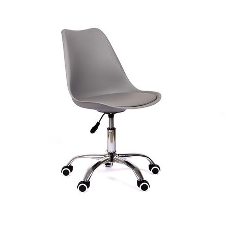 Silla Giratoria Acolchada Modelo Eames Gris