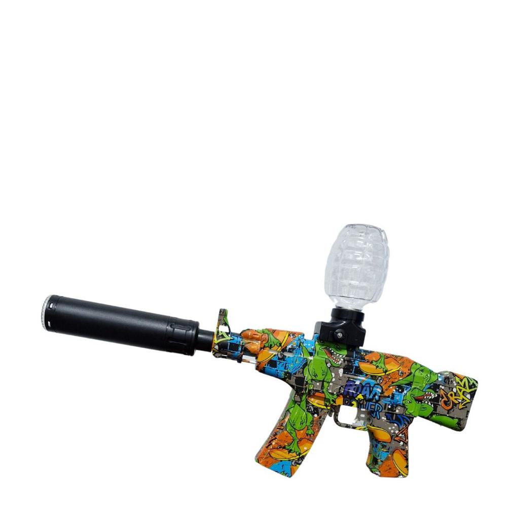 Juguete Pistola AKM Grafiti Naranja  con RGB