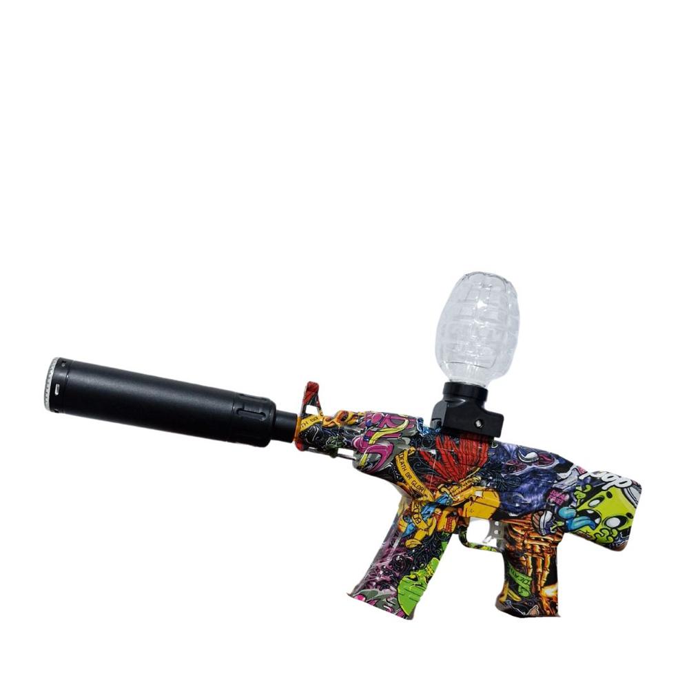 Juguete Pistola AKM Grafiti Morado con RGB