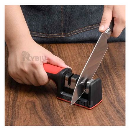Afilador de Cuchillo Triple Fase Rojo Y+Papel de Regalo Afilador de Cuchillo Triple Fase Rojo Y+Papel de Regalo